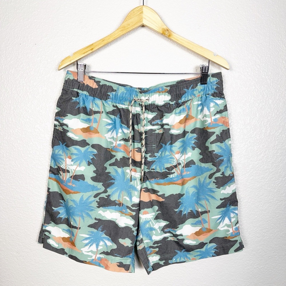 Rails Mens Size Large Kian Twilight Swim Trunks Shorts in Life's a Beach Print